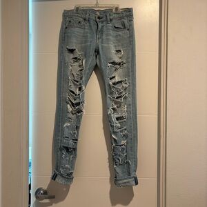 rag & bone Light Blue Distressed Women's Jeans